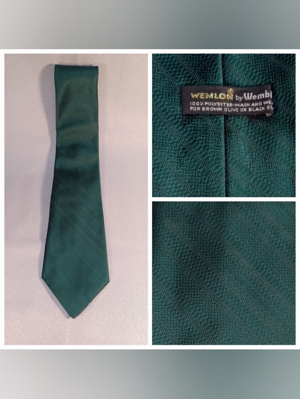 Wemlon By Wembley Solid Deep Green Men's Tie